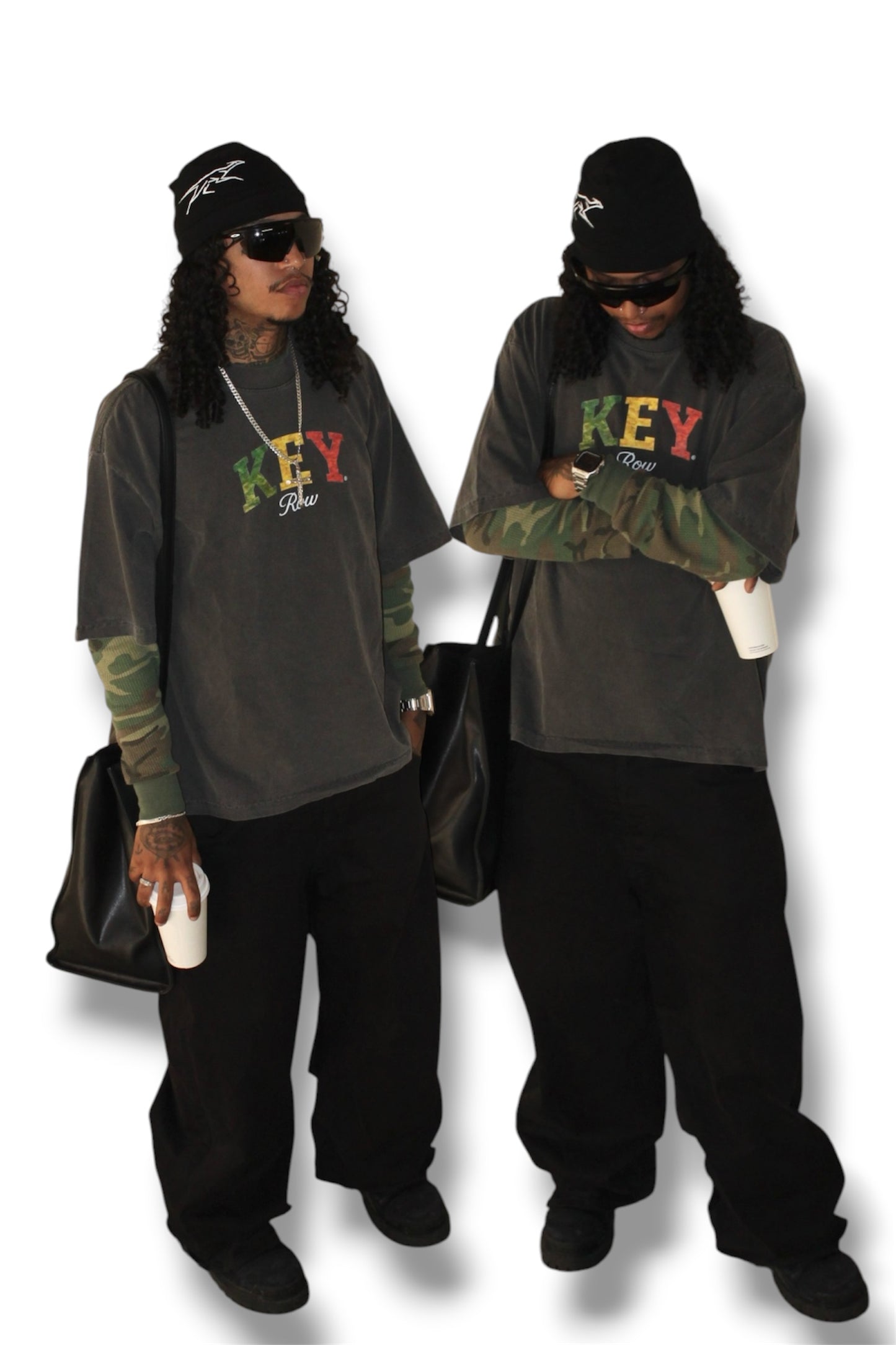 Keyro War Colors Oversized Gray T-Shirt