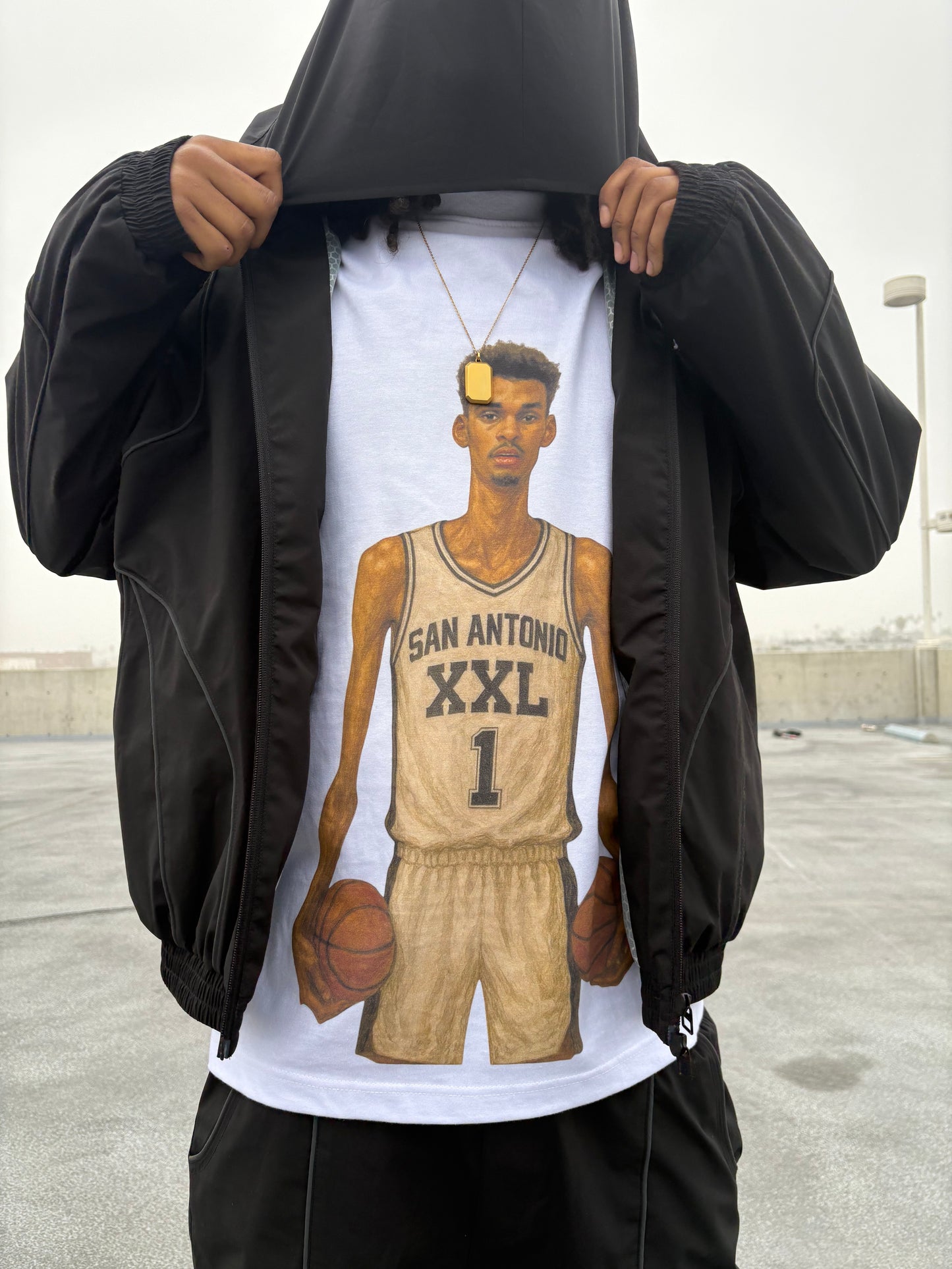 Victor Wembanyama XXL White “Cheat Code” T-Shirt