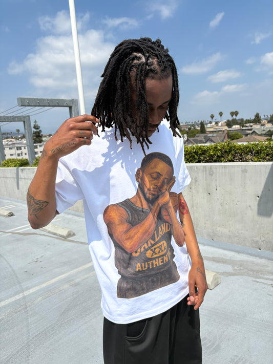 Stephen Curry XXL White “Night Night” T-Shirt