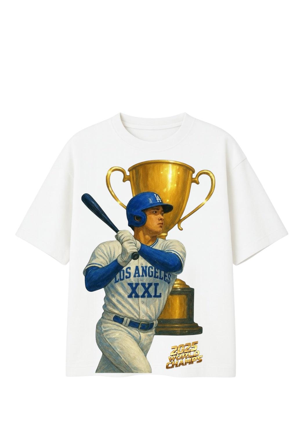 Shohei Ohtani XXL White “2025 World Champs” T-Shirt